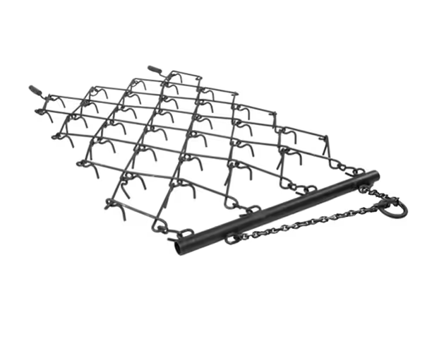 Metal chain harrow on a white background