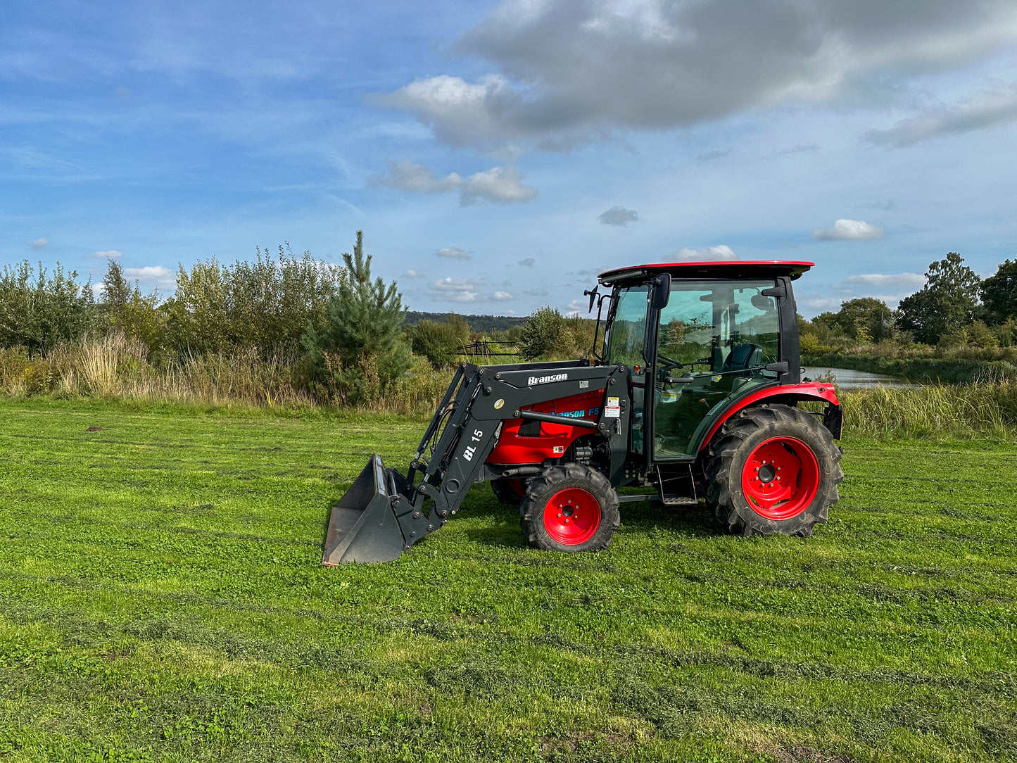 Used Branson F50Chn Compact Tractor with Cab and Loader