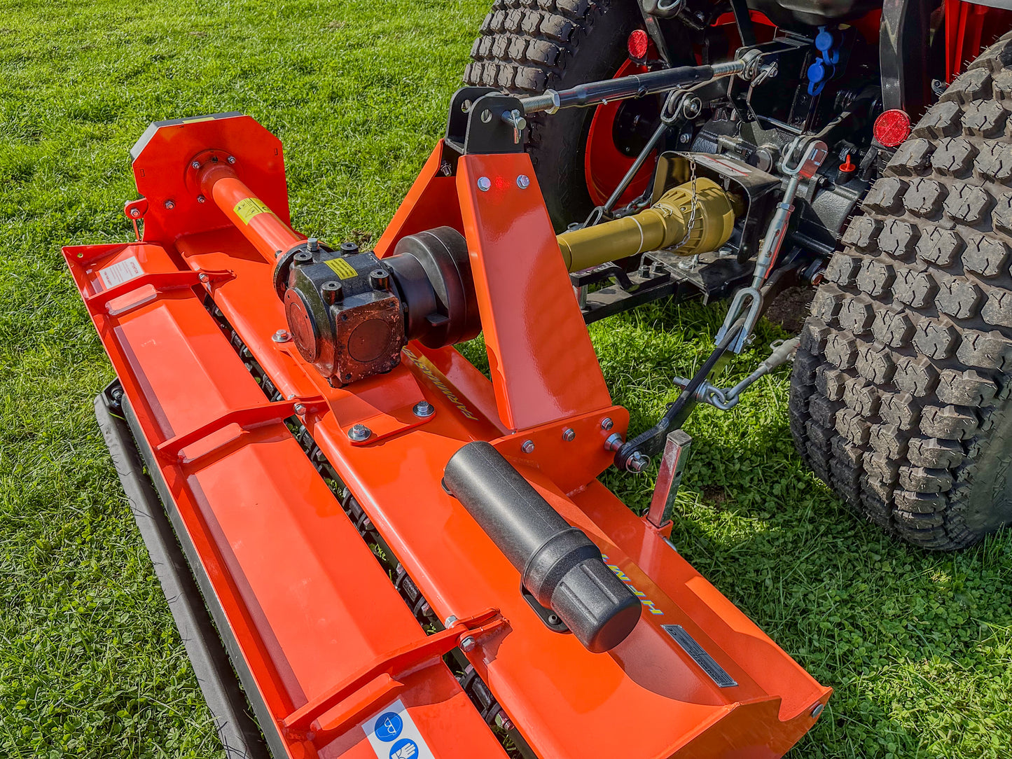 FarmMaster flail mower attachment on grass