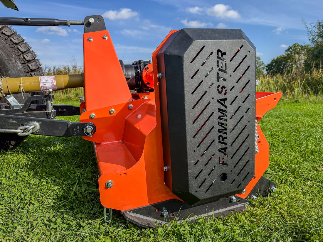 Flail Mower on Compact Tractor