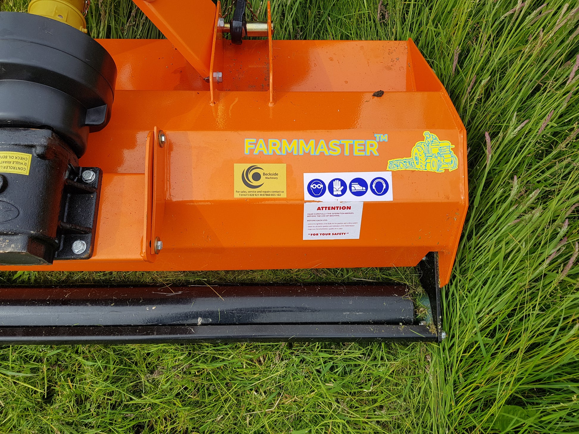 FarmMaster flail mower on grass