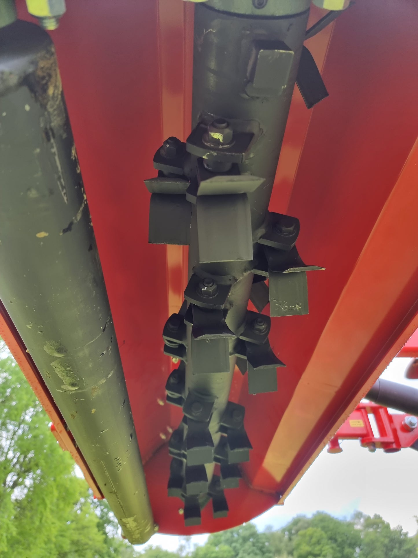 Close-up of a FarmMaster Pro Side-Shift flail mower 