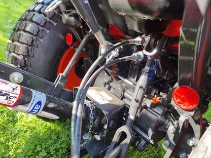 Close-up of a FarmMaster Pro Side-Shift flail mower 