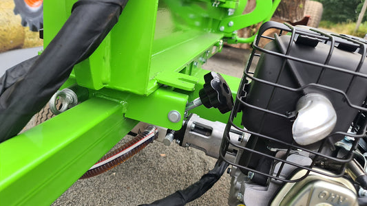 Close-up of a FarmMaster Goliath log splitter