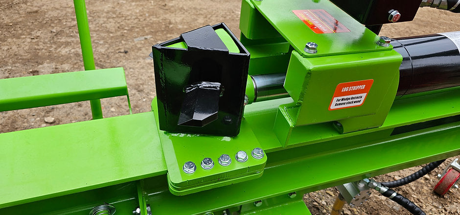 Close-up of a FarmMaster Goliath petrol log splitter
