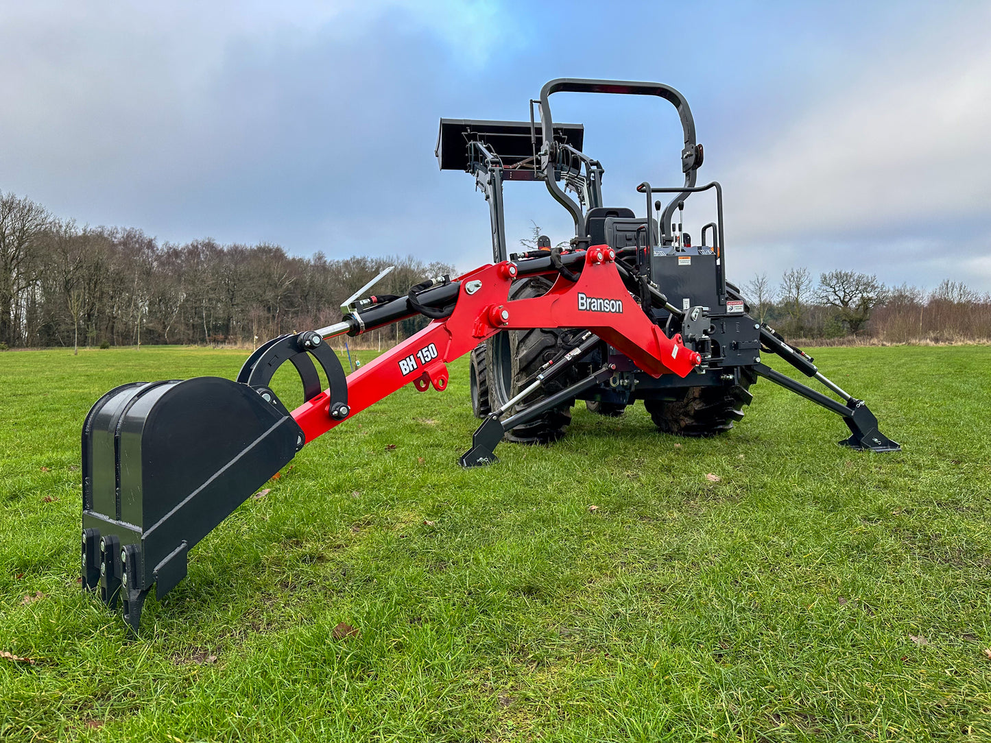 Used Branson F47hn Compact Tractor with Loader and Backhoe
