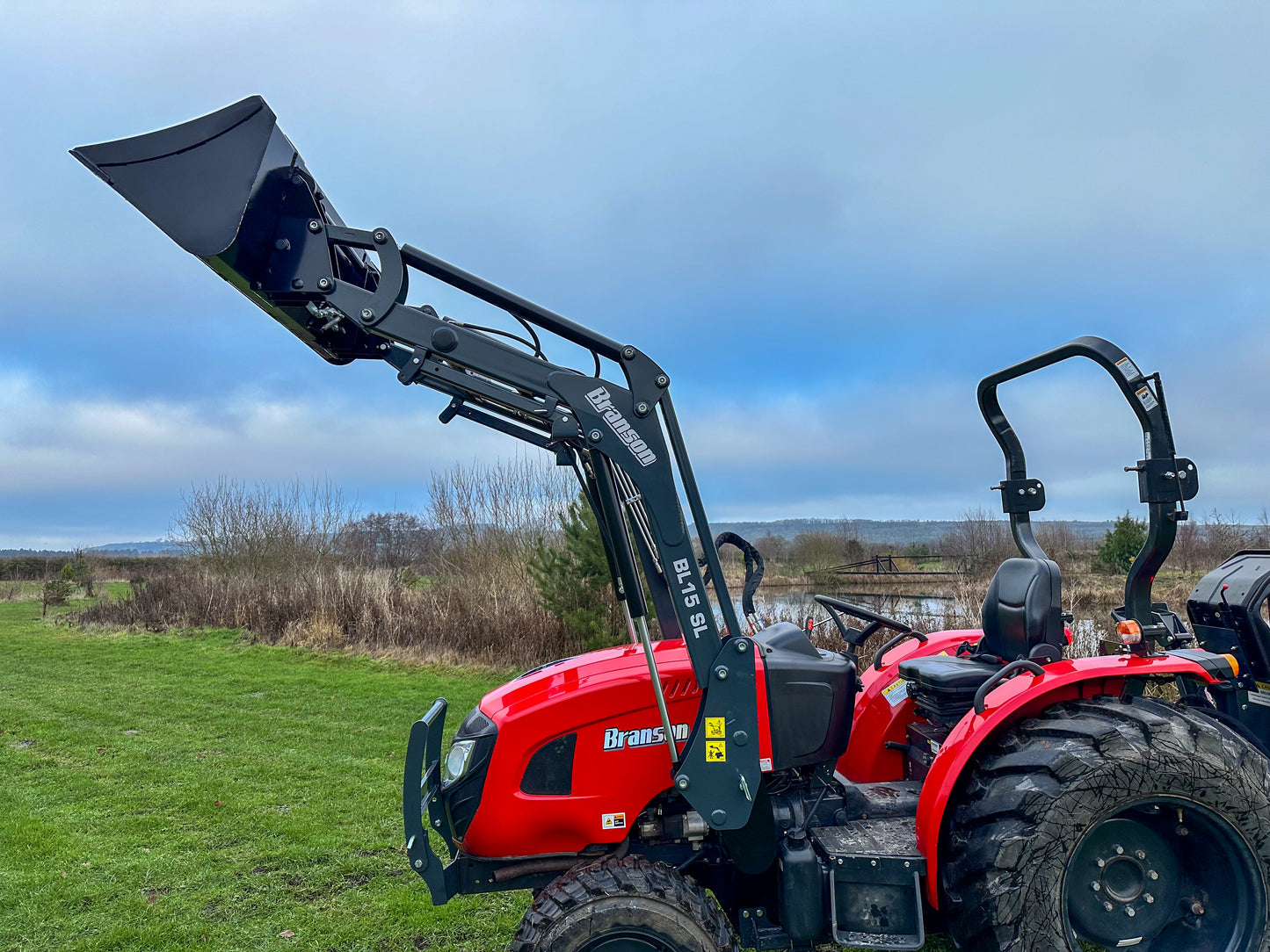 Used Branson F47hn Compact Tractor with Loader and Backhoe