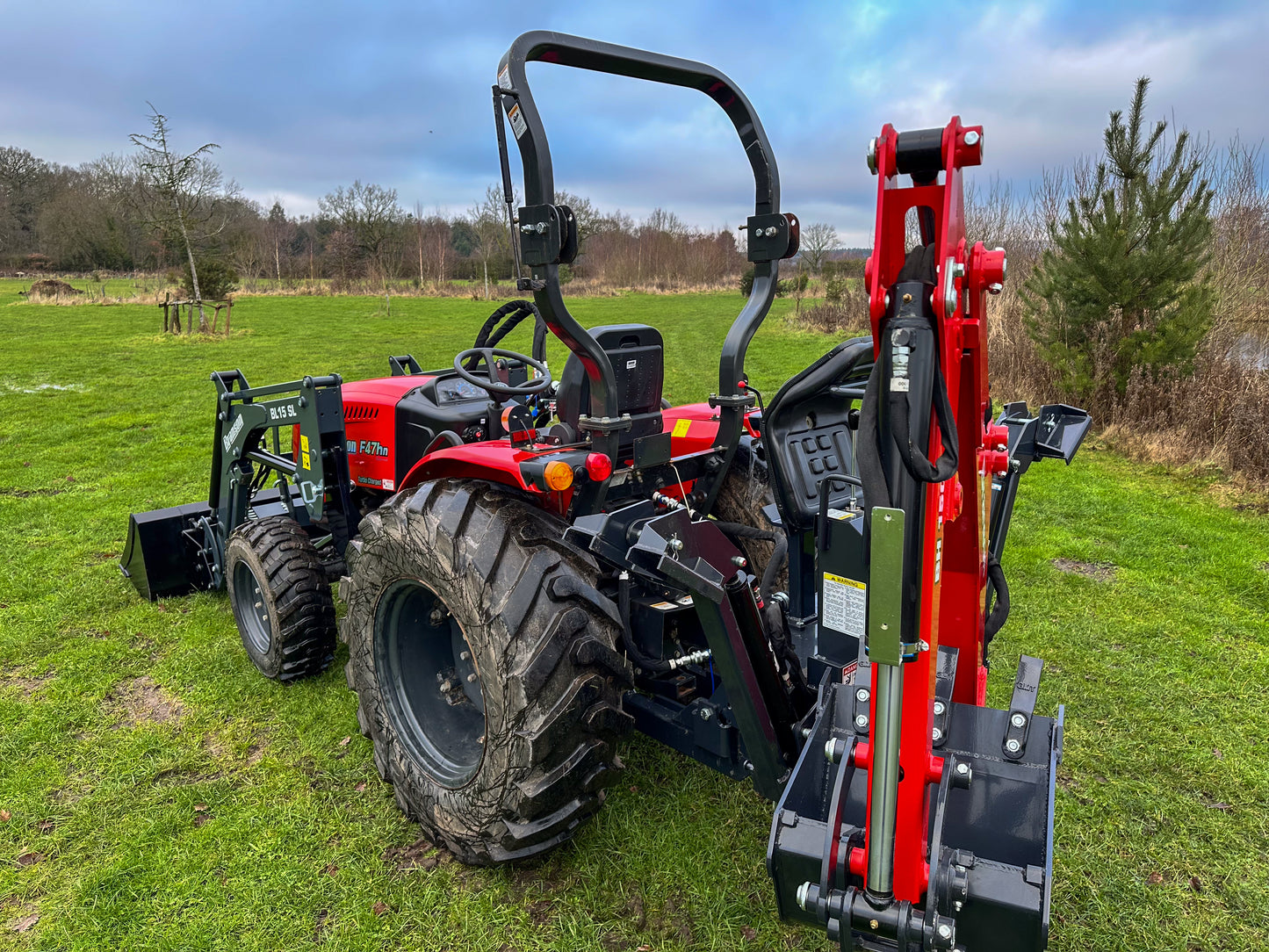 Used Branson F47hn Compact Tractor with Loader and Backhoe