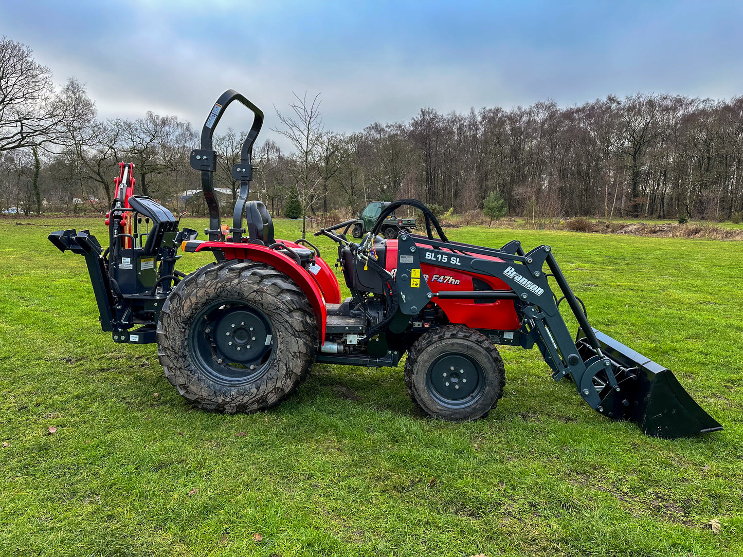 Used Branson F47hn Compact Tractor with Loader and Backhoe