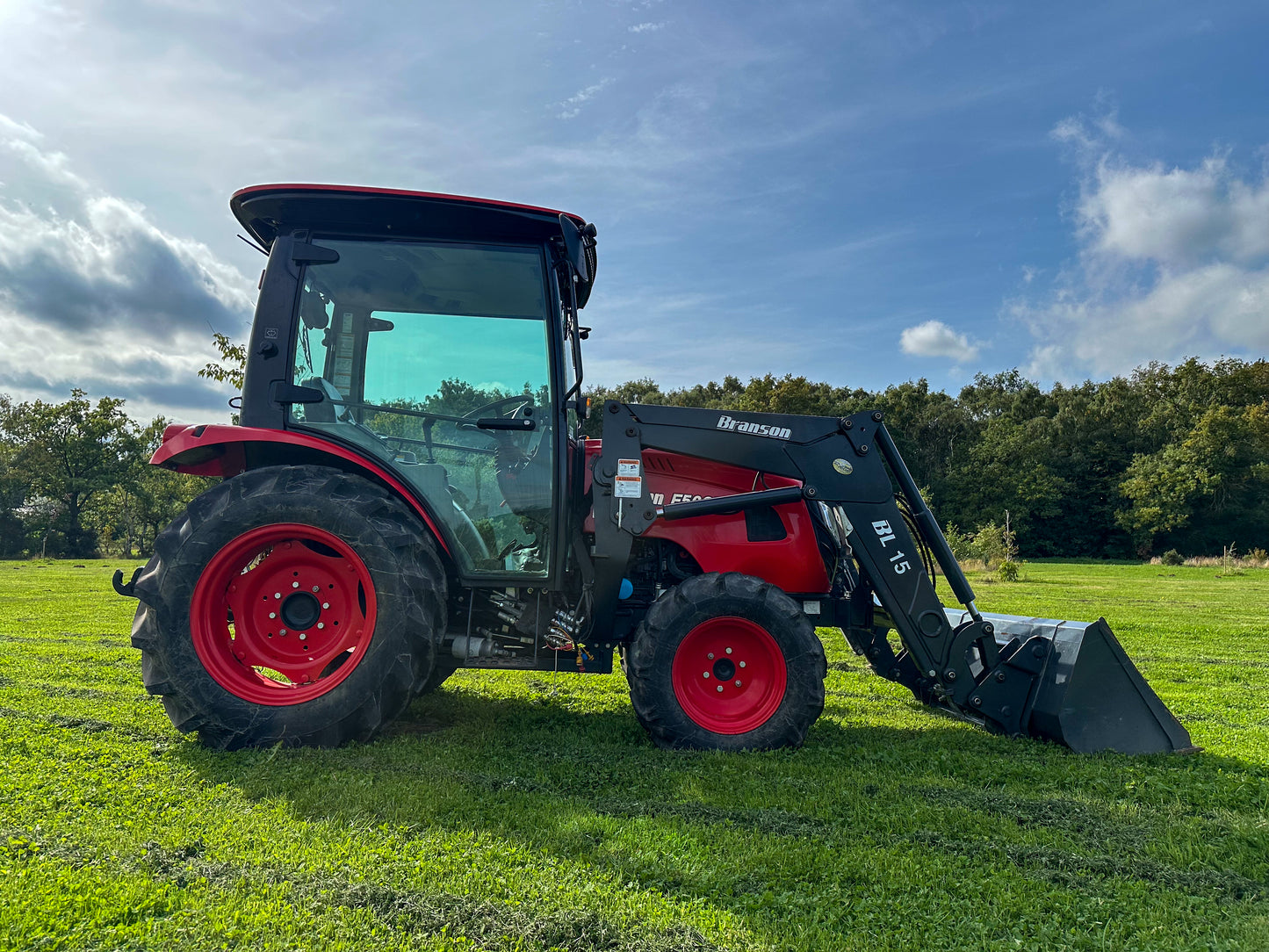 Used Branson F50Chn Compact Tractor with Cab and Loader