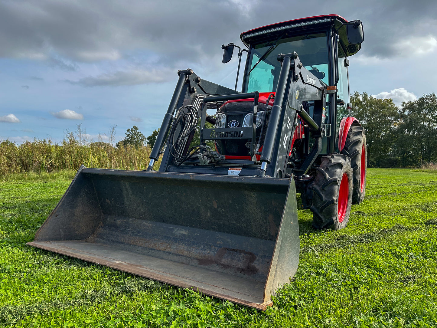 Used Branson F50Chn Compact Tractor with Cab and Loader