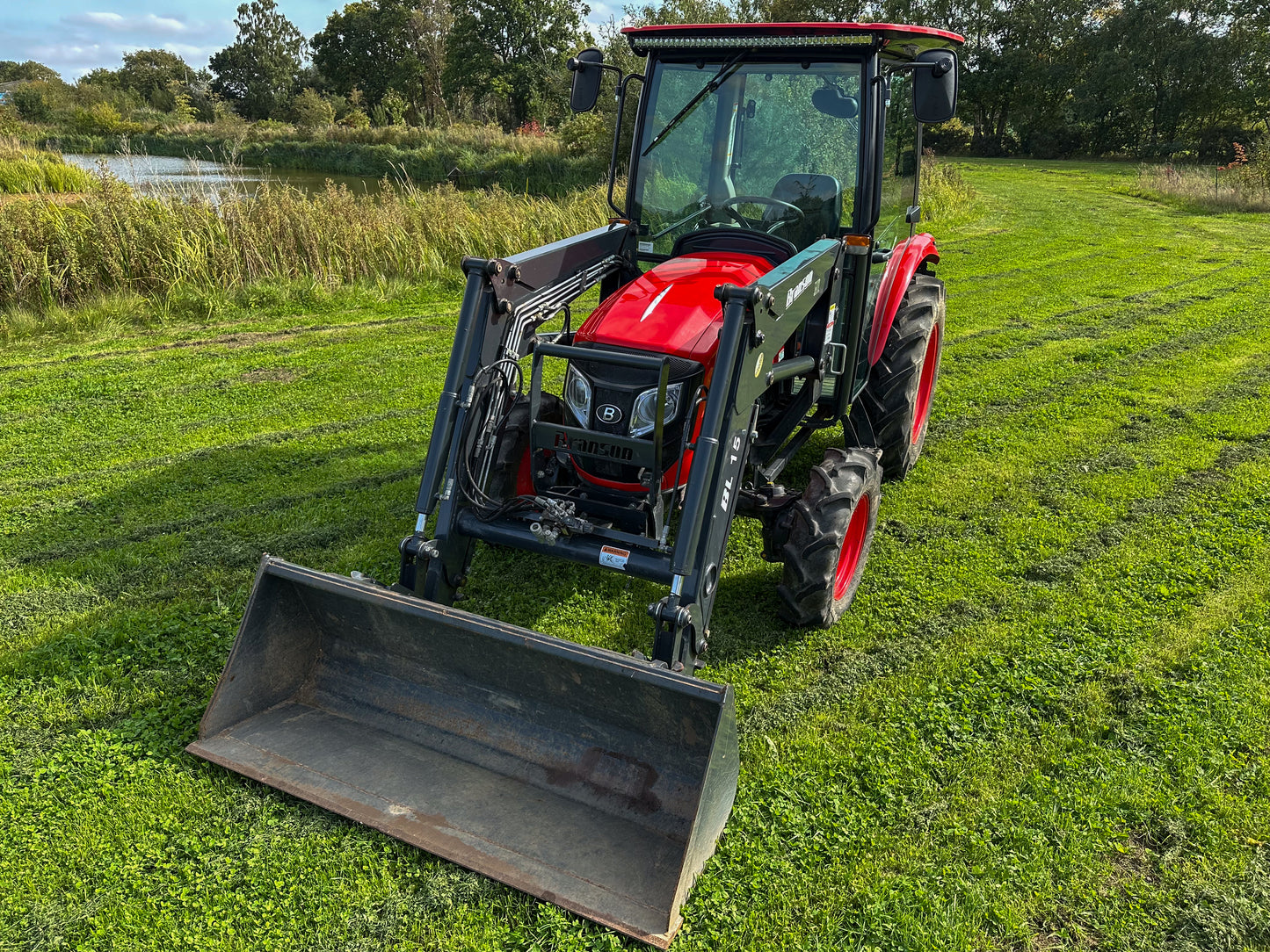 Used Branson F50Chn Compact Tractor with Cab and Loader