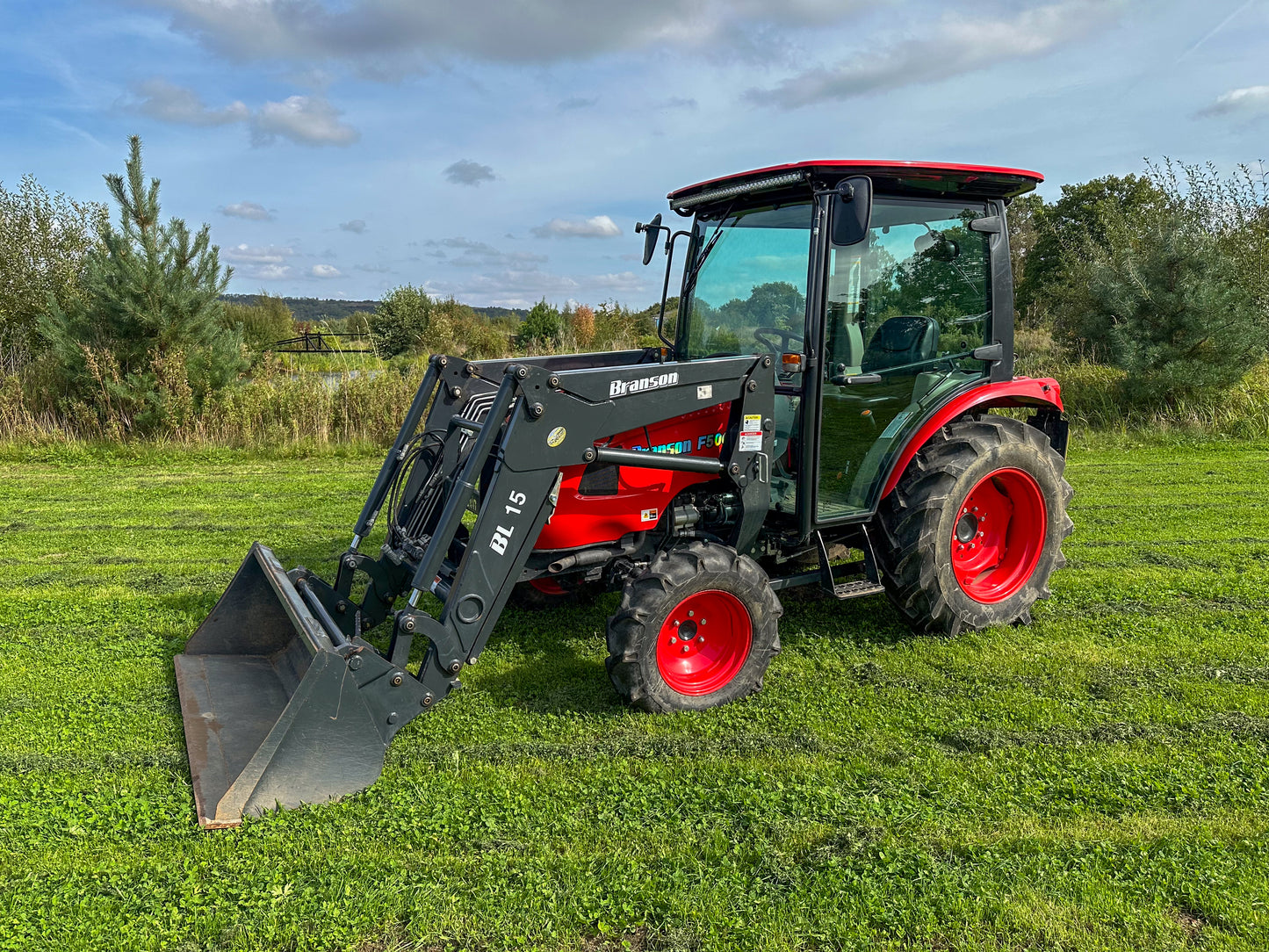 Used Branson F50Chn Compact Tractor with Cab and Loader