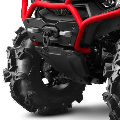 Close-up of a CFMOTO 1000 MV ATV front winch