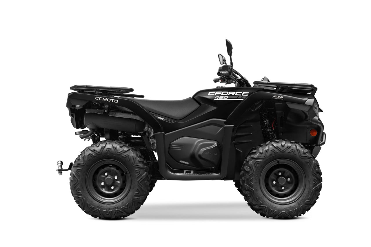 Black CFMOTO 450 ATV Side View