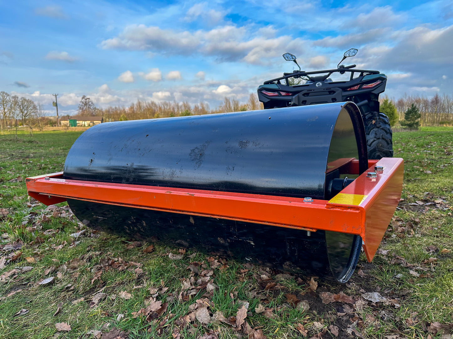 ATV with FarmMaster land roller 
