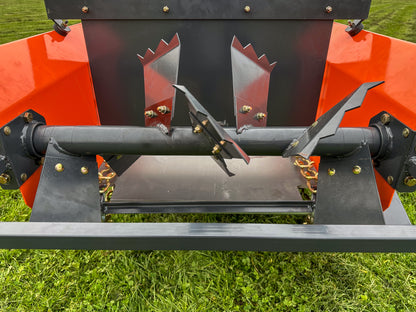 Close-up of a FarmMaster muck spreader