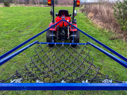 FarmMaster Framed Chain Harrow on a grassy field