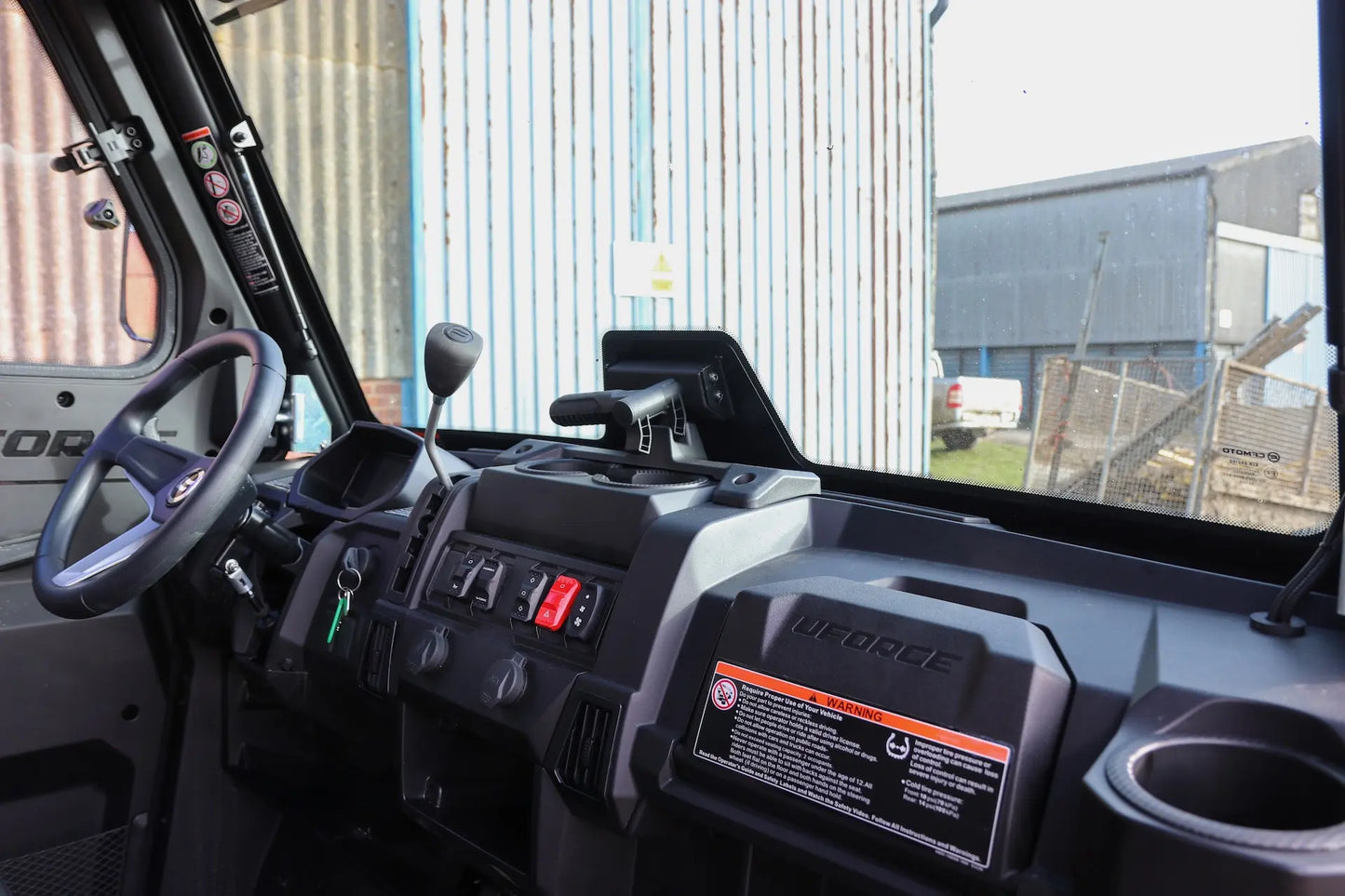 Interior of a CFMOTO UFORCE 600 Highland UTV