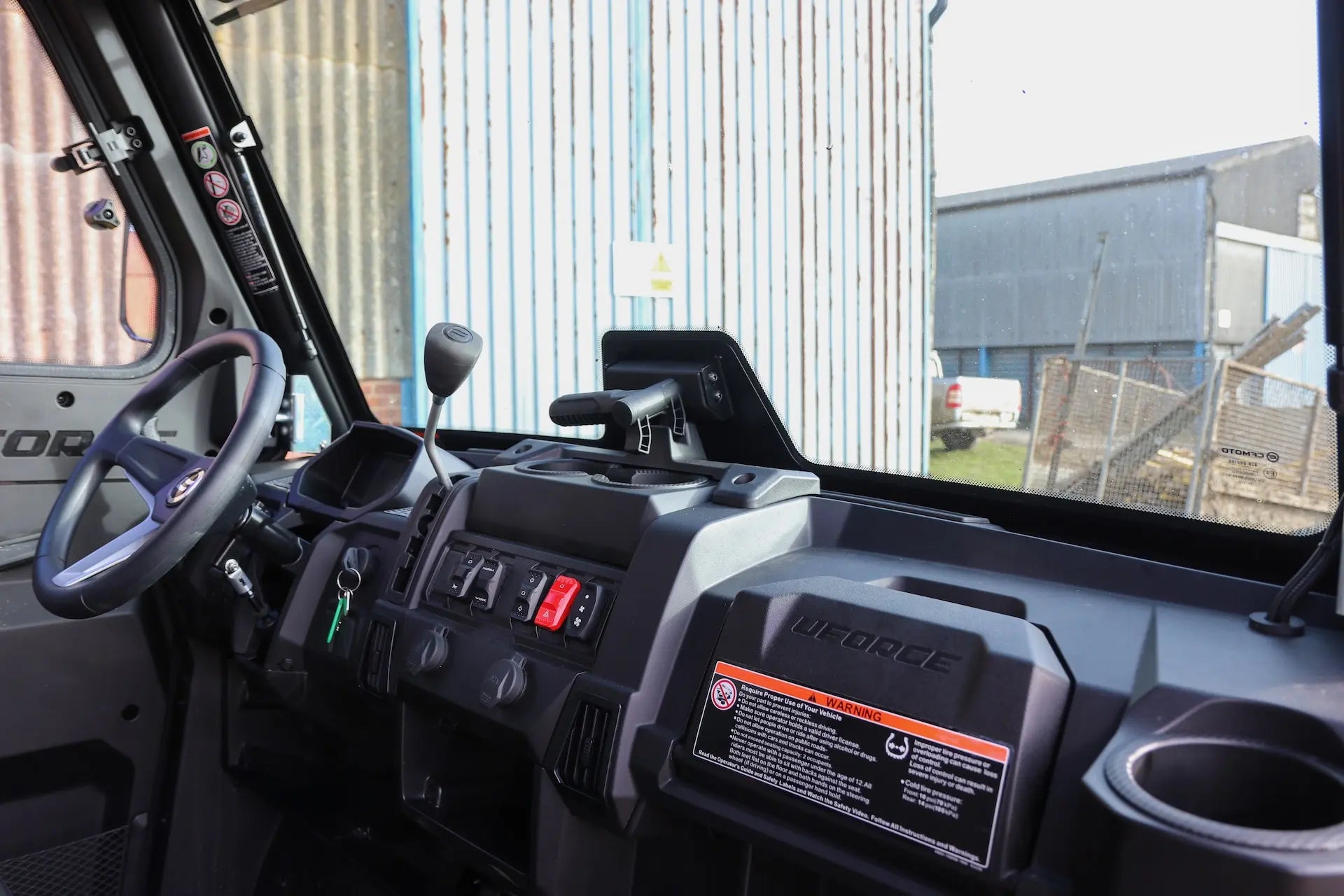 Interior of a CFMOTO UFORCE 600 Highland UTV