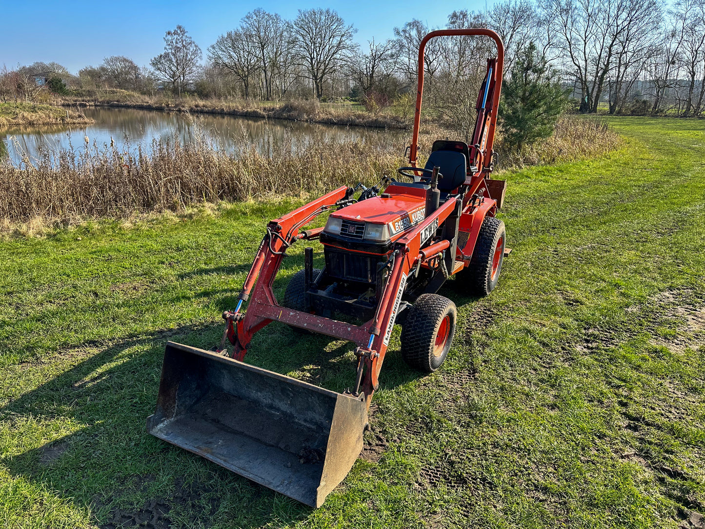 Used Kubota B1550 Compact Tractor with Loader and Backhoe