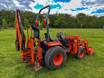 Used Kubota B2100 Compact Tractor with Front Loader and Backhoe