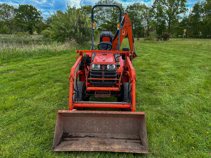 Used Kubota B2100 Compact Tractor with Front Loader and Backhoe