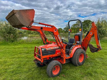 Used Kubota B2100 Compact Tractor with Front Loader and Backhoe