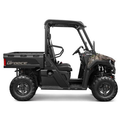 CFMOTO UForce 600 UTV with camouflage pattern on a white background