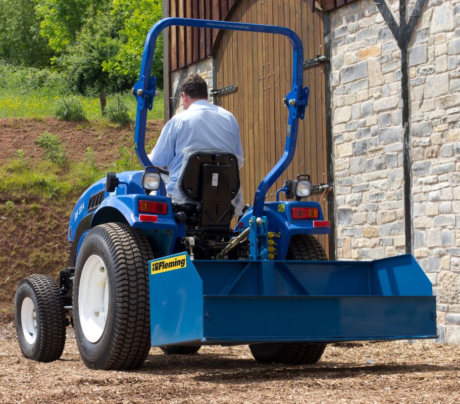 Tractor transport box on blue tractor